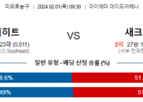 2월 1일 NBA분석 마이애미 vs 새크라멘토 해외농구중계 NBA중계 농구분석