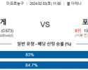 2월 3일 NBA분석 덴버 vs 포틀랜드 해외농구중계 NBA중계 농구분석