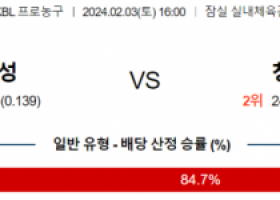 2월 3일 1600 창원LG vs 서울삼성 국내농구분석