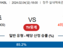 2월 4일 1800 KB스타즈 vs 하나원큐 국내농구분석