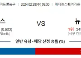 2월 28일 NBA분석 뉴욕  뉴올리언스 농구분석