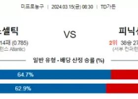 3월 15일 NBA분석 보스턴  피닉스 해외농구중계 NBA중계 농구분석