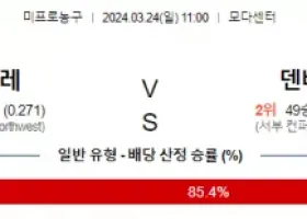 3월 24일 NBA분석 포틀랜드 vs 덴버 해외농구 NBA 농구분석