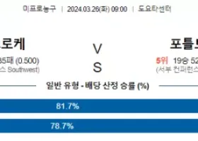 3월 26일 NBA분석 휴스턴 vs 포틀랜드 해외농구 NBA 농구분석