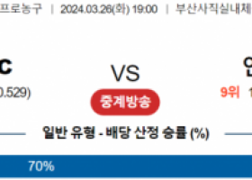 3월 26일 1900 부산KCC  안양정관장 국내농구분석