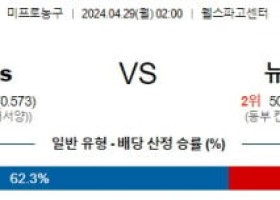 4월29일 필라델피아 뉴욕 NBA프로농구분석 해외스포츠