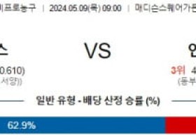 주요경기 5월9일 뉴욕 인디애나 NBA프로농구분석 해외스포츠