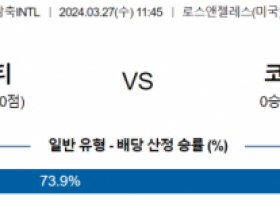 국제친선경기 3월 27일 1150 아르헨티나  코스타리카