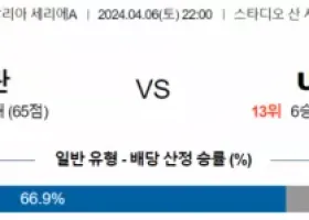 세리에A 4월 6일 2200 AC 밀란  US 레체