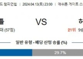 4월13일 브리스톨 허더즈필드 잉글랜드챔피언쉽분석 해외스포츠