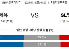 4월19일 마르세유 벤피카 유로파리그분석 해외스포츠