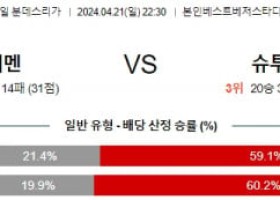 4월21일 브레멘 슈투트가르트 분데스리가분석 해외스포츠