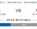 7월9일 K리그 1 대구 인천 아시아축구분석 스포츠분석