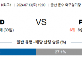 7월13일 K리그 울산 서울 아시아축구분석 스포츠분석