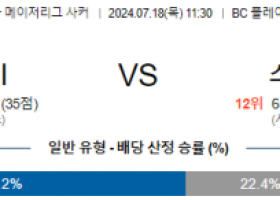 7월18일 벤쿠버 켄자스시티 메이저리그사커 분석 해외스포츠