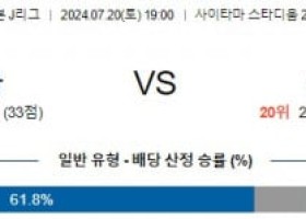 7월20일 우라와레드 삿포로 J리그 분석 해외스포츠