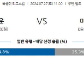 7월27일 MLS 시애틀 미네소타 해외축구분석 스포츠분석