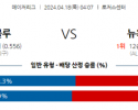 4월18일 토론토 vs 뉴욕양키스 mlb 스포츠분석