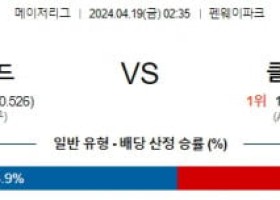 4월19일 보스턴 클리블랜드 MLB프로야구분석 해외스포츠