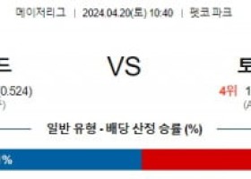 4월20일 샌디에고 토론토 MLB프로야구분석 해외스포츠