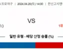 4월 20일 1400 NPB 한신  주니치