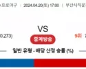 4월 20일 1700 KBO 롯데  KT