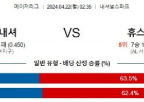 4월22일 워싱턴 휴스턴 MLB프로야구분석 해외스포츠