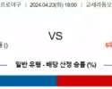 4월 23일 NPB분석 오릭스  세이부