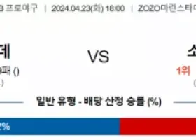 4월 23일 NPB분석 지바롯데  소프트뱅크