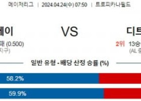 4월24일 템파베이 디트로이트 MLB프로야구분석 해외스포츠