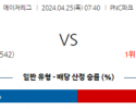 4월25일 피츠버그 vs 밀워키 mlb 스포츠분석