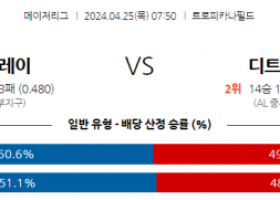 4월25일 탬파베이 vs 디트로이트 mlb 스포츠분석