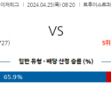 4월25일 애틀랜타 vs 마이애미 mlb 스포츠분석