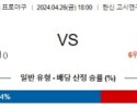 4월26일 한신 야쿠르트 NPB프로야구분석 해외스포츠