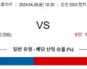 4월26일 SSG KT KBO프로야구분석 국내스포츠