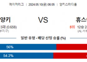 5월10일 뉴욕 양키스 휴스턴 애스트로스 MLB프로야구분석 해외스포츠