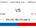 7월 9일 1830 KBO LG KIA 한일야구분석 스포츠분석