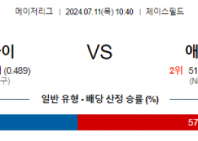 7월11일 1040 MLB 애리조나 애틀랜타 해외야구분석 스포츠분석