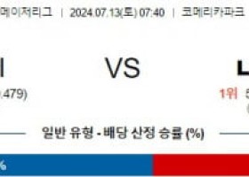 7월13일 0740 디트로이트 다저스 MLB프로야구분석 해외스포츠