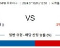 7월16일 1800 요미우리 한신 NPB 프로야구분석