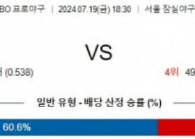 7월19일 1830 LG 두산 KBO 프로야구분석