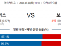 7월20일 1110 MLB LA 다저스 보스턴 해외야구분석 스포츠분석