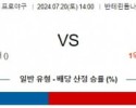 7월20일 1400 주니치 요미우리 NPB 프로야구분석