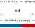 7월21일 1700 한화 KIA KBO 프로야구분석