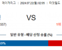 7월22일 0205 MLB 미네소타 밀워키 해외야구분석 스포츠분석