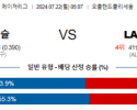 7월22일 0507 MLB 오클랜드 LA에인절스 해외야구분석 스포츠분석