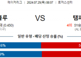 7월25일 0807 토론토 템파베이 MLB프로야구분석 해외스포츠