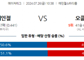 7월26일 1038 MLB LA에인절스 오클랜드 해외야구분석 스포츠분석