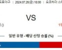 7월26일 1800 요코하마 요미우리 NPB 프로야구분석