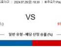 7월26일 1830 소프트뱅크 오릭스 NPB 프로야구분석